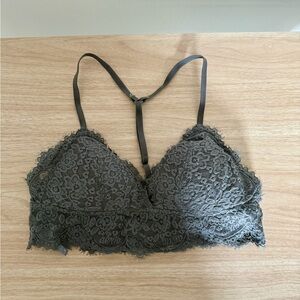 Aerie Gray Lace Bralette